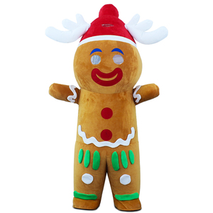 Disfraces inflables de hombre de pan de jengibre para adultos, disfraz de Cosplay de Halloween de Anime - Product Image 6