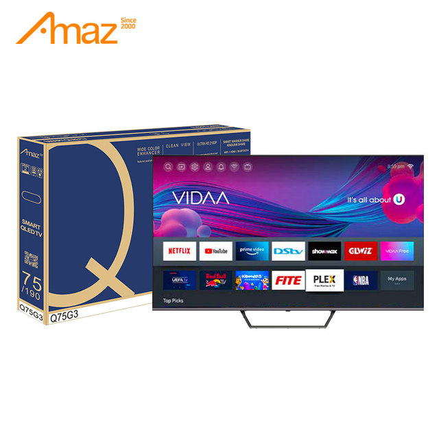 For Smart TV 65'' OEM Good Price WebOS 4K 60Hz QLED Black Dual-Band WiFi Inteligente