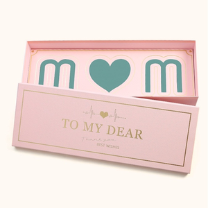 Customized logo design Mother's Day gift luxury i love you mom heart flower box gift box custom mom flower box