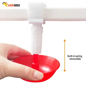 Chicken Spring Drinking Bowl Automatic Chicken Nipple Drinker With Cup Square Tube Adjusted Automatic Chicken Drinker Cup