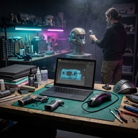 Scanner laser 3D automatique convivial, en aluminium, nouvelle version, utilisation à une seule main, USB, indicateur intelligent, calibrage rapide, prêt à l'emploi