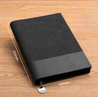 Cahier de notes d'affaires A5 de haute qualité avec reliure thermique en cuir PU et coffret cadeau stylo