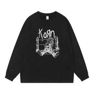 T-shirt Vintage in Puro Cotone 220g a Maniche Corte e Lunghe della Band Rock KORN, Guns N' Roses, ACDC - Product Image 5