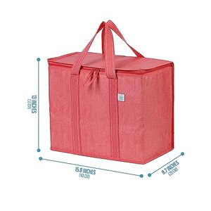 Grand ensemble de sac fourre-tout robuste amélioré sacs d'épicerie réutilisables isolés épais <span class=keywords><strong>doublure</strong></span> <span class=keywords><strong>thermique</strong></span> imperméable en Polyester - Product Image 4