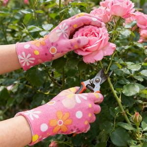 Bướm in lưới Găng tay màu hồng thoáng khí không trượt vườn làm việc găng tay cho trồng ngoài trời cắt tỉa - Product Image 2
