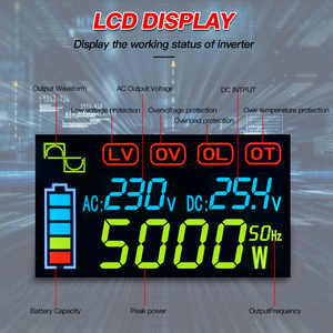 JYINS 5000W Solar <strong>Inverter</strong> 24V/48V DC 110V/220V/230V AC Single Phase Off-Grid Pure Sine Wave - Product Image 3