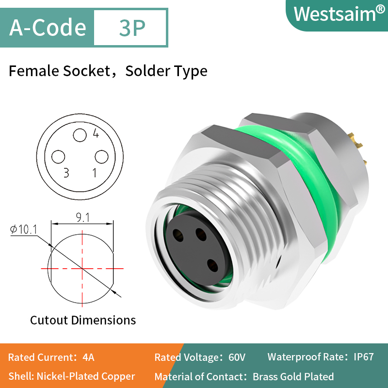 M8-A-3 female M10*0.75
