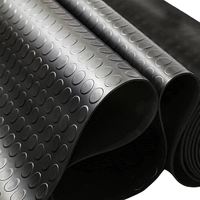 JINHU Industrielle Gummimatte 5mm Dick Glatte Schwarze Bodenmatten 1/1,2/1,5M Breit Harter Bodenschutz Exzellente Rollen