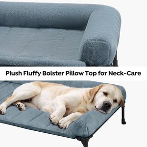 Kühlung Erhöhtes Hunde bett Flauschiges Plüsch polster Kissen Indoor Raised Umwelt freundlicher Winter Verwenden Sie große Hunde Soft Pet Sofa Cot - Product Image 2