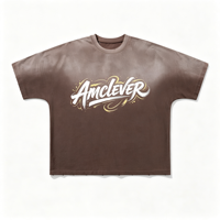 T-shirt pour homme AMLClever, dégradé, manches courtes, col rond, effet usé, t-shirts unisexes, logo personnalisé DTG DTF OEM