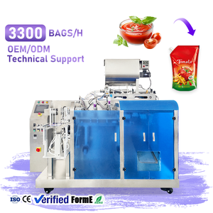 Machines d'emballage et de remplissage entièrement automatiques pour sachets Doypack pour sauces alimentaires, ketchup, liquides, pâtes, crèmes, sachets préformés - Product Image 1
