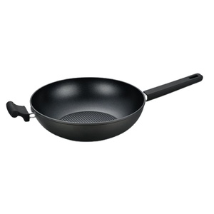 <span class=keywords><strong>Wok</strong></span> <span class=keywords><strong>Antiadherente</strong></span> de Cerámica y Aluminio de 12 Pulgadas <span class=keywords><strong>con</strong></span> <span class=keywords><strong>Tapa</strong></span> de <span class=keywords><strong>Vidrio</strong></span>, Capacidad de 4-5L, Mango de Baquelita para Estufas de Gas e Inducción - Product Image 2