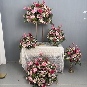 Boules de fleurs artificielles de luxe de haute qualité, nouvelle conception, vente en gros, décoration de mariage, grand ballon de fleurs <span class=keywords><strong>rose</strong></span> au toucher réel - Product Image 6