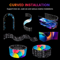 Panel de Pantalla LED Flexible Curvo para Interiores y Exteriores, Resistente al Agua IP65, 4K, para Eventos, Fondo de Video, Pantalla Flexible para Alquiler