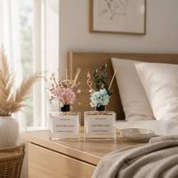 Diffuseur d'huiles essentielles personnalisé avec logo, ensemble de diffuseurs à bâtonnets parfumés pour soulager le stress