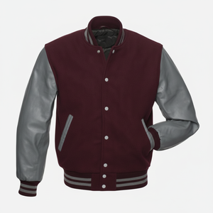 แจ็กเก็ตเบสบอลแขนยาวสำหรับผู้ชายเสื้อแจ็กเก็ตเบสบอลสำหรับฤดูหนาวผ้าแคนวาสสไตล์มหาวิทยาลัย - Product Image 1