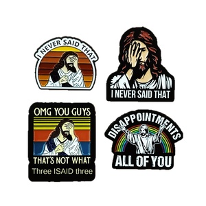 3 gaya siap untuk pengiriman barang baru Tuhan Yesus saya tidak pernah mengatakan bahwa harga grosir Pin kerah Enamel lembut - Product Image 5