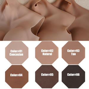 Combinaison en silicone E Cup, <span class=keywords><strong>meme</strong></span>, une pièce, sans couture, pour travestis, drag queen, forme de poitrine, faux vagin sans fermeture éclair - Product Image 4