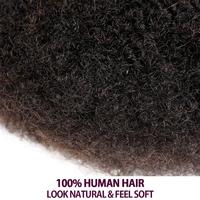Cheveux brésiliens afro crépus en vrac Remy 100% naturels pour dreadlocks, tresses et extensions, légers, couleur naturelle, Chine, 50g
