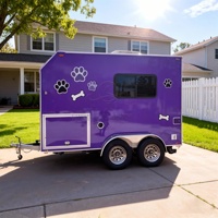 Remorque de toilettage mobile pour animaux de compagnie, camion de toilettage pour chiens avec baignoire et évier en acier inoxydable