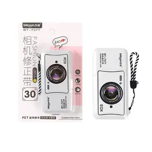 Camera Vorm Draagbare Correctie Tape Kawaii White Out Corrector Relatiegeschenk Briefpapier Student Prijs School Kantoor 10M