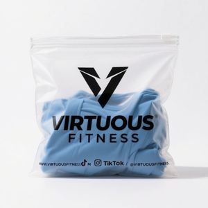 Eco-friendly Custom Printed Matte Plastic Frosted Packaging Transparent EVA Frosted Zipper Bag for Clothing - Product Image 5