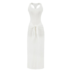 Robe Camisole <span class=keywords><strong>Femme</strong></span> Taille Haute Unie Modulable Nouvelle Collection Été Robe Cintrée Douce de Haute Qualité 3697 - Product Image 4