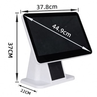 Système de point de vente tactile carré 15,6 pouces, machine de point de vente durable en aluminium