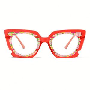 Gafas de Sol Cuadradas Retro de Moda 2025 con Logotipo Personalizado, Gafas de Metal Multicolor con Protección Contra la Luz Azul para Mujer - Product Image 3