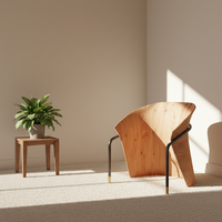 Fauteuil individuel moderne FC-2277 avec structure en contreplaqué d'eucalyptus pour la maison et le hall d'hôtel – Mobilier élégant pour salle à manger