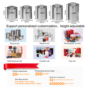 קופסת פח מתכת יוקרתית לסיטונאות, אטומה לאוויר, לאחסון מאצ'ה, ידידותית לסביבה, בדרגת מזון, ריקה, לאריזת שעווה, תה וקפה. - Product Image 4