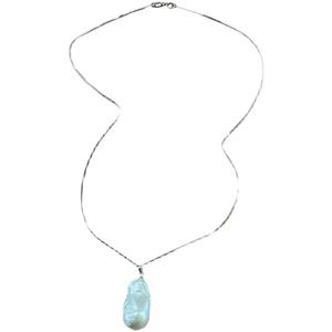 Pendentif en argent 925, style romantique français, queue de poisson, perle baroque naturelle, grande chaîne de clavicule, pour le quotidien, tendance - Product Image 4