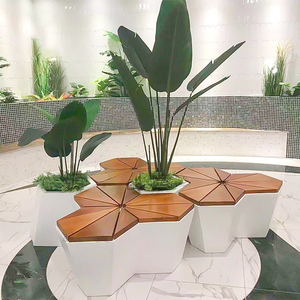 Custom Bulk Public Seating Durable Frp Planter <b>Stools</b> for Residential Compound Green Belt - Product Image 4