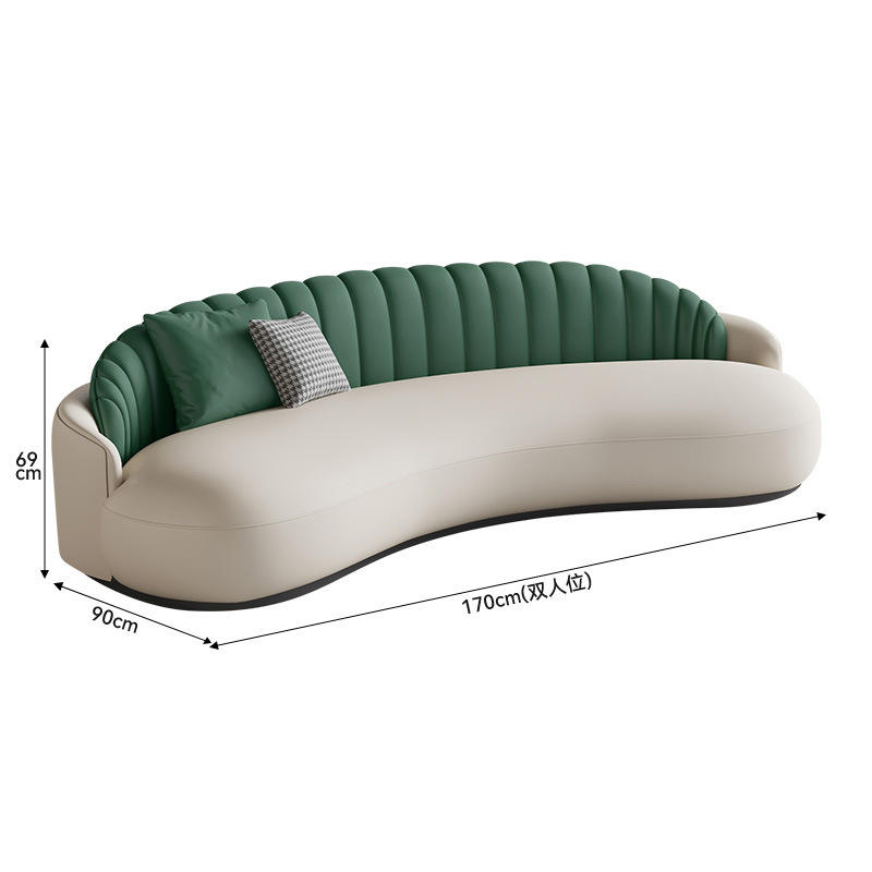 Siège double, 170 cm (blanc cassé/vert foncé)