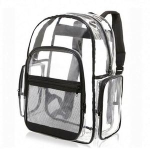 Wholesale Custom Outdoor <b>Waterproof</b> Clear PVC <b>Back</b> <b>Pack</b> Multi-Pocket Transparent School Backpack Bag - Product Image 1