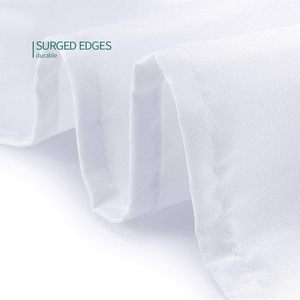 Wholesale Custom Fitted Round Tablecloth Polyester White Wedding <b>Table</b> Cloths for Events - Product Image 2