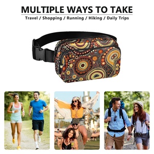 Australian Aboriginal Dot Art Design Nylon Waterproof <b>Chest</b> Sling <b>Small</b> Belt Bag Fanny Pack Travel Bag With Adjustable Strap - Product Image 6