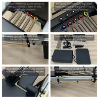 CONTRON Pilates Reformer dengan Tower Rangka Aluminium Alloy Tahan Lama Peralatan Studio Kesehatan Tubuh Bergaransi 3 Tahun