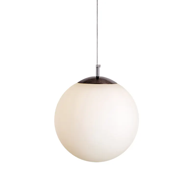 Nice quality luxury vintage chandelier nordic bed side decorative round pendant light modern frosted glass ball hanging light