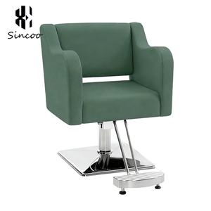 Green Salon Furniture Set Shampoo Chair Set Barber Chairs Hairdressing Mirror Reception <b>Desk</b> Tool Cart for Hair Salon - Product Image 3