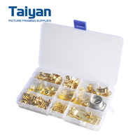 Kit professionnel de suspension d'images avec crochets, anneaux en D et crochets à dents de scie – Ensemble de fournitures de quincaillerie d'encadrement durable en gros
