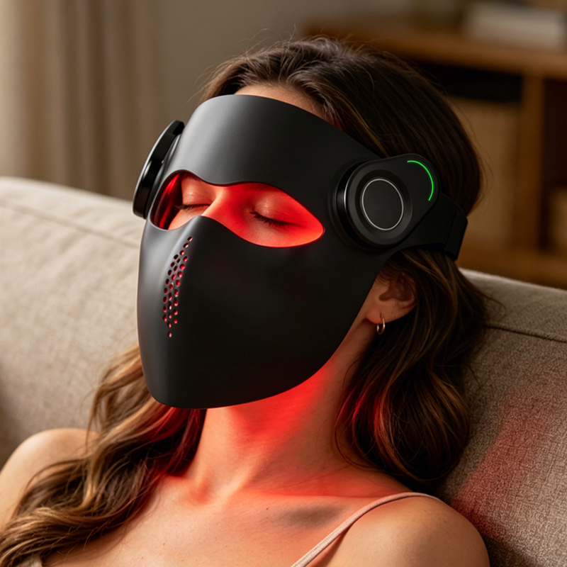 High End Infrared 1064nm Wireless Red Light Therapy Mask Silicone 4D 5D Led Light Therapy Face Mask