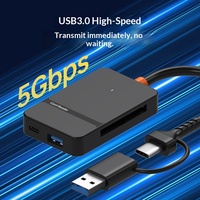 Lector de Tarjetas SD/TF/CF/MS Externo USB 3.0/TIPO-C de Alta Calidad, Nuevo Modelo OEM 316, Multifuncional 8 en 1 OTG