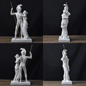Resina blanca Ares Afrodita Estatua Dios griego <span class=keywords><strong>Escultura</strong></span> <span class=keywords><strong>Marte</strong></span> Estatuilla Interior Escritorio Baño Oficina Estante Mantel Ángel Decoración - Product Image 3