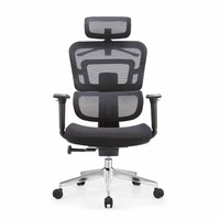 Silla de Oficina Ergonómica de Estilo Moderno, Cómoda, con Elevación, Fabricada con Tela y Malla, con Escritorio para Computadora