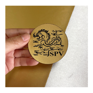 Cuero sintético de <span class=keywords><strong>PU</strong></span> de cobre cepillado de 12X24 pulgadas, impermeable, metálico, grabado láser, cuero con termoadhesivo para corte de cinturón de bolsa - Product Image 5