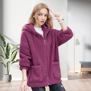 Manteaux d'hiver pour femmes pas chers, en fourrure, à manches longues, avec fermeture éclair, chauds et tendance - Product Image 3