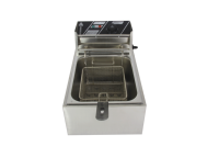 Mini Friteuse Électrique Professionnelle Chromée pour Cuisine, Frites, Maïs, Hot-dogs, Dinde – Service et Présentation Alimentaire – En Promotion