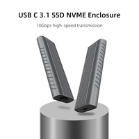 Casing SSD M.2 NVME, kandang USB C Gen2 10Gbps,PCIe M.2 MVME SSD gratis untuk SSD 2230 2242 2260 2280
