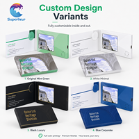Superlieur Écran LCD numérique 2,4 pouces pour brochure vidéo, carte d'invitation de mariage vierge personnalisée, carte cadeau, carte de vœux avec fonction de lecture